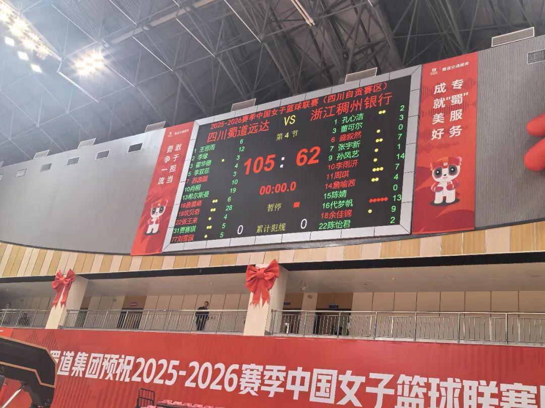 【WCBA联赛】第十五轮｜浙江稠州银行62-105不敌四川蜀道远达