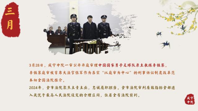 乐鱼app-咸宁中院官方回顾2024难忘瞬间 李铁案在列